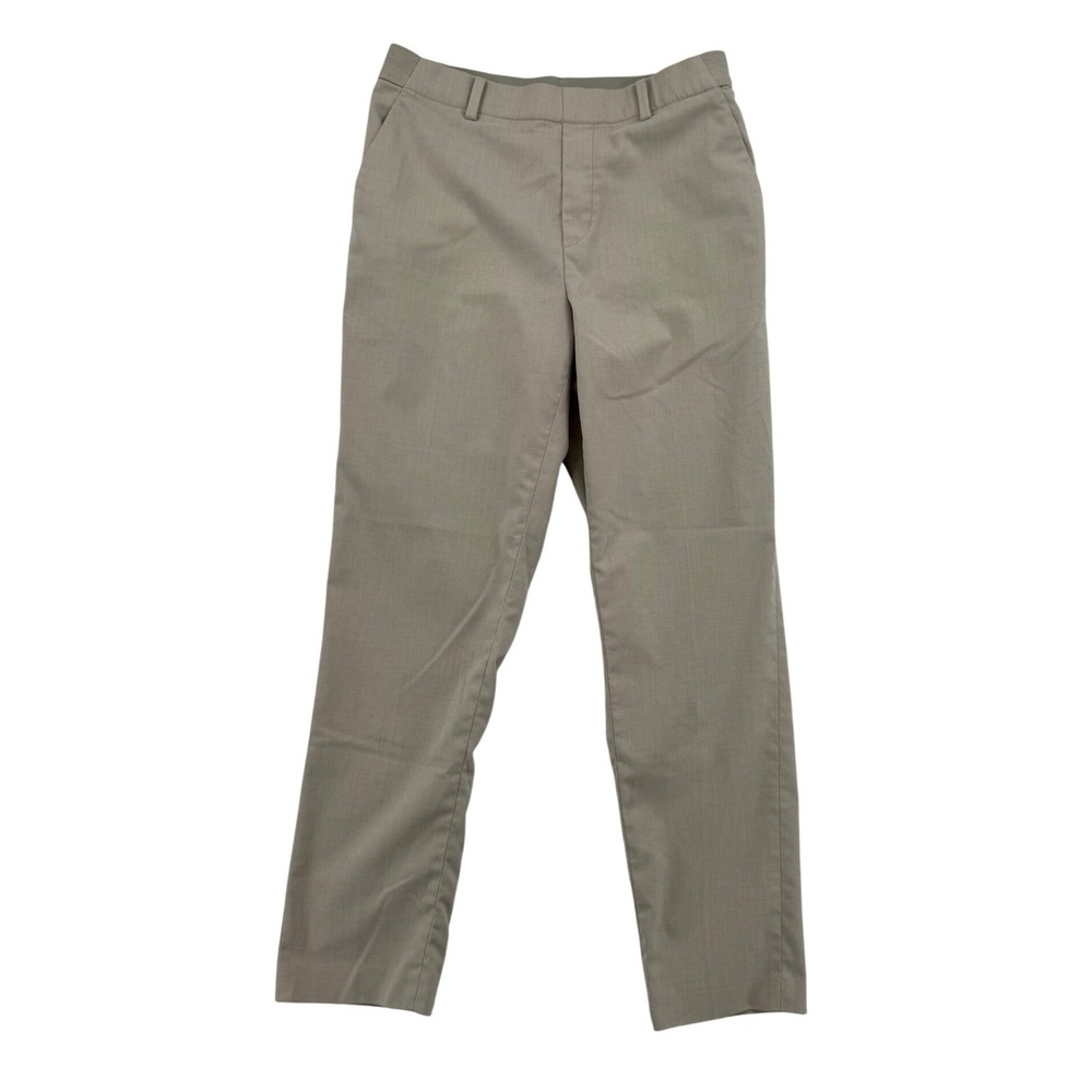 Uniqlo EZY Ankle Pants Women Size M Beige Excellent Tapered Workwear Trousers